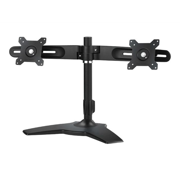Desk Mounting stand for Dual Monitors 15-24i\Max 12kg per Hinge\Tilt Max 20o\Swivel 20o\Rotate 360o