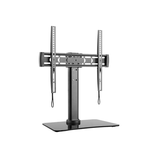 Desk Stand: (32~65) VESA (150x50 ~ 400x400) max 40 kg Swivel: 90 Tilt: -10~5 Height Adjustment 130 mm Aluminum / Glass base