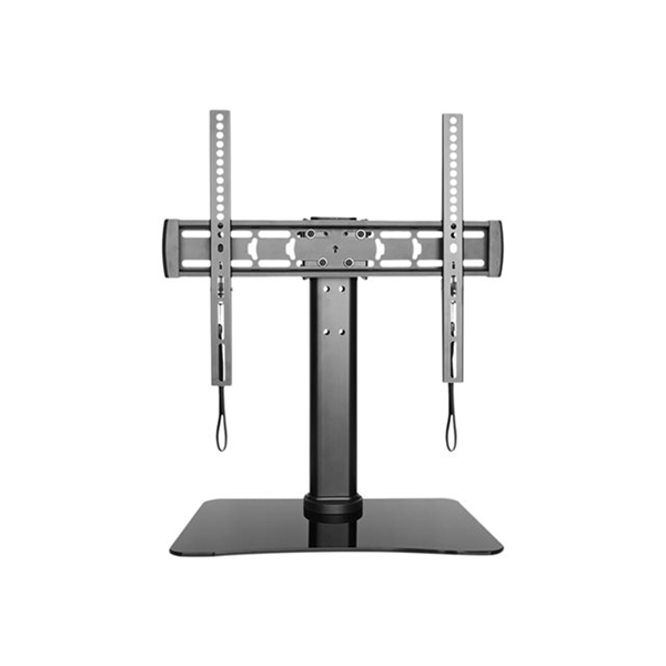 Desk Stand: (32~65) VESA (150x50 ~ 400x400) max 40 kg Swivel: 90 Tilt: -10~5 Height Adjustment 130 mm Aluminum / Glass base