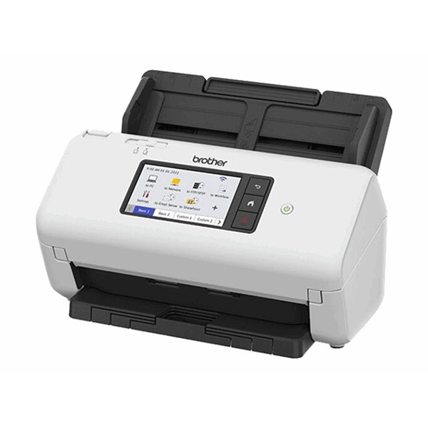 Desktopscanner dubbelzijdig scannen 40 ppm (dubbelzijdig zwart-wit/kleur) 600 x600 dpi 512MB USB host 10.9 cm LCD touchscreen 80 vel ADF Desktopscanner dubbelzijdig scannen 40 ppm (dubbelzijdig zwart-wit/kleur) 600 x600 dpi 512MB USB host 10.9 cm LCD touchscreen 80 vel ADF
