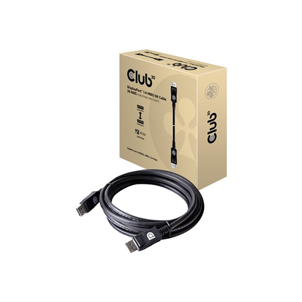 DisplayPort 1.4 HBR3 8K Cable M/M 3meter Vesa Certified