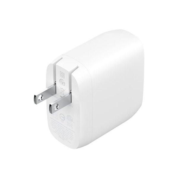 DUAL 30W USB-C WALL CHARGER PD 60W WHT