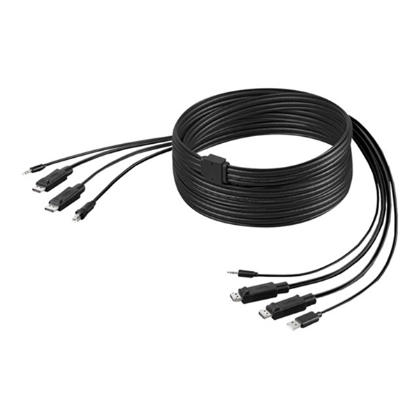 DUAL DISPLAY PORT/USB/AUDIO 6FT KVM CBL