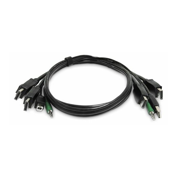 Dual-DisplayPort KVM Cable USB 2.0 TAA