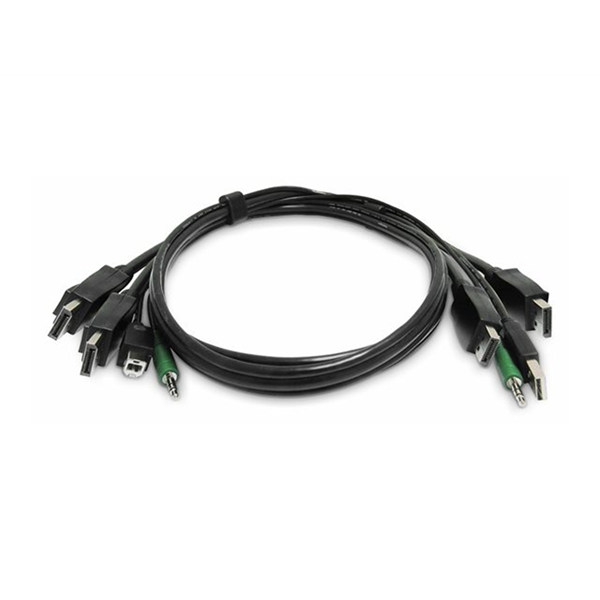Dual-DisplayPort KVM Cable USB 2.0 TAA