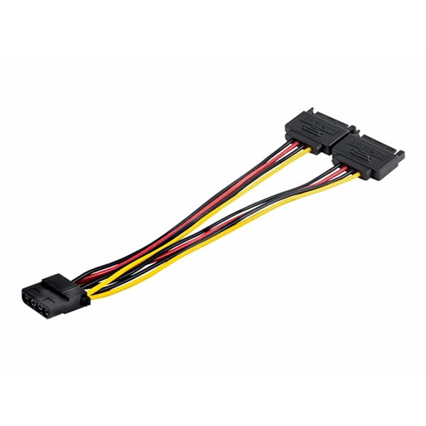 Dual SATA to LP4 Power Doubler Adapter