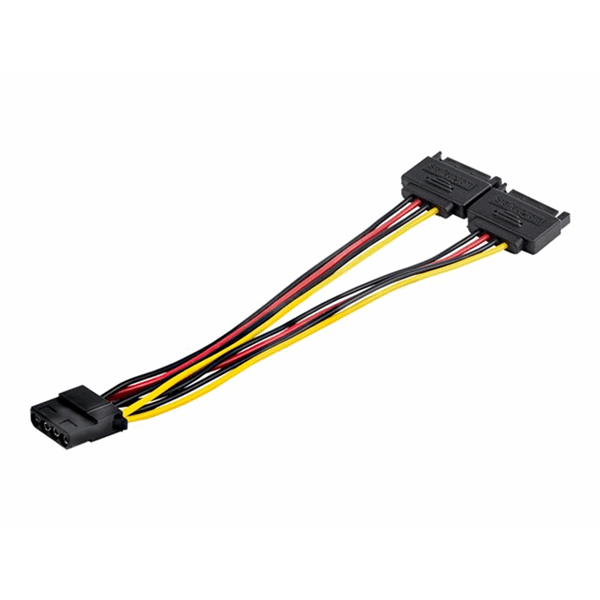Dual SATA to LP4 Power Doubler Adapter Dual SATA to LP4 Power Doubler Adapter