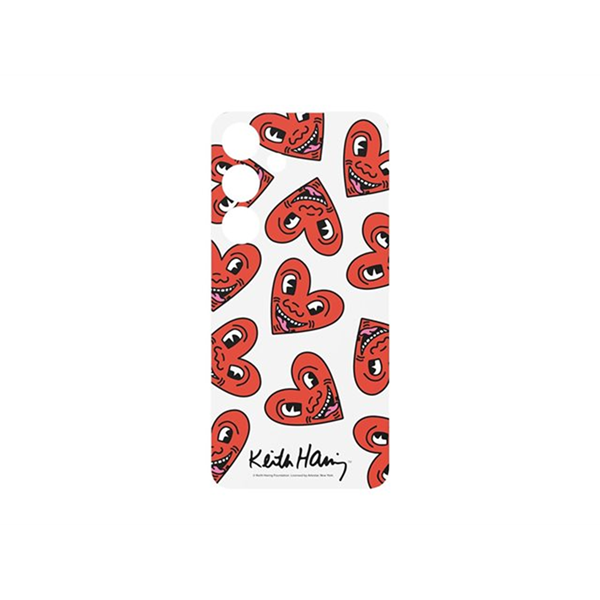 E1 Keith Haring Heart Plate Red