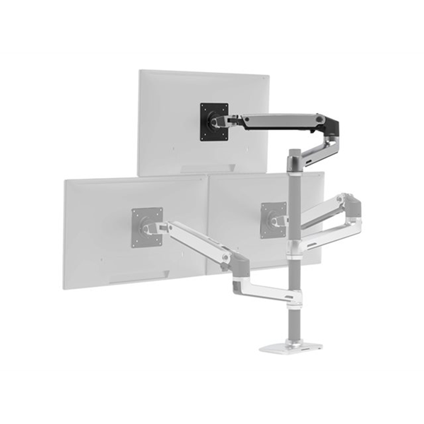 Ergotron LX bevestigingscomponent - Constante Kracht Technologie - voor LCD-scherm - gepolijst aluminium met zwarte accenten Ergotron LX bevestigingscomponent - Constante Kracht Technologie - voor LCD-scherm - gepolijst aluminium met zwarte accenten