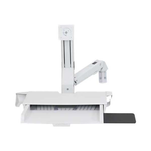 Ergotron StyleView bevestigingskit - voor lcd-scherm / toetsenbord / muis / CPU - combinatiearm zitten-staan met werkoppervlak - wit
