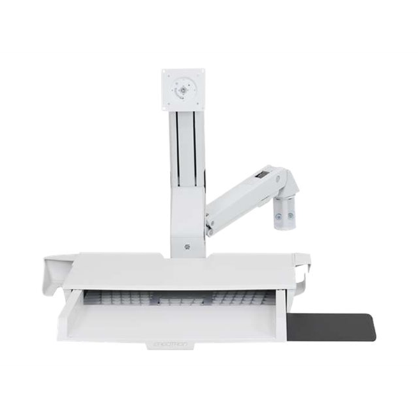 Ergotron StyleView bevestigingskit - voor lcd-scherm / toetsenbord / muis / CPU - combinatiearm zitten-staan met werkoppervlak - wit