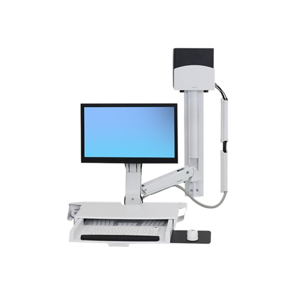 Ergotron StyleView bevestigingskit - voor lcd-scherm / toetsenbord / muis / streepjescodelezer / CPU - kleine CPU-houder - wit Ergotron StyleView bevestigingskit - voor lcd-scherm / toetsenbord / muis / streepjescodelezer / CPU - kleine CPU-houder - wit