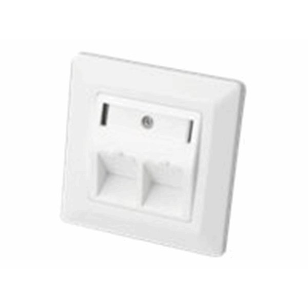 Faceplate for Keystone Jacks, 2x RJ45 du