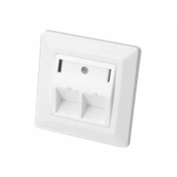 Faceplate for Keystone Jacks, 2x RJ45 du