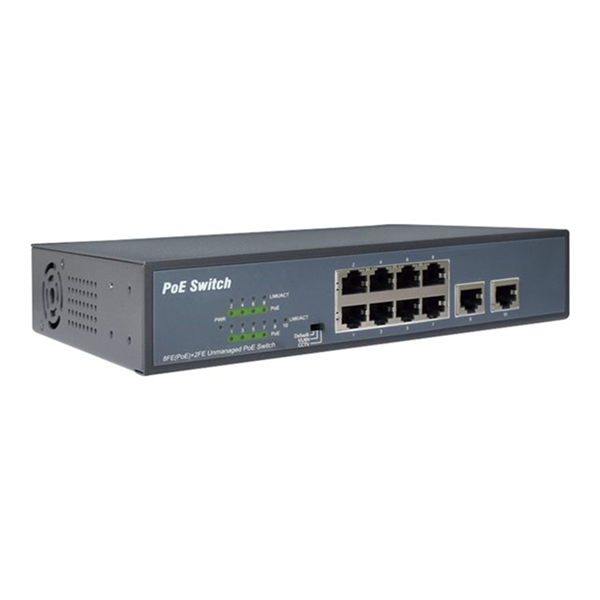 Fast Ethernet PoE Switch 8-port PoE + 2-