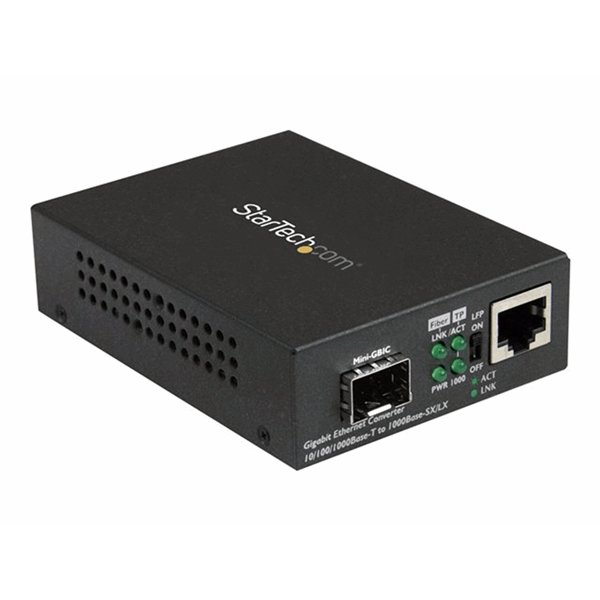 Fiber Media Converter with Open SFP Slot