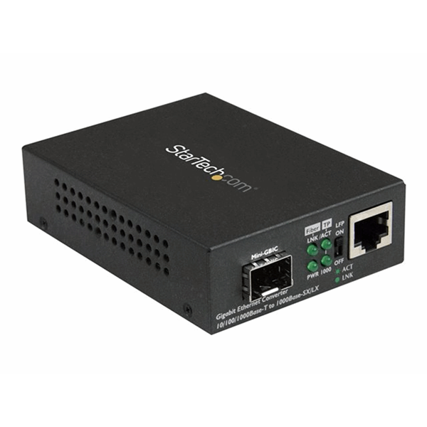 Fiber Media Converter with Open SFP Slot
