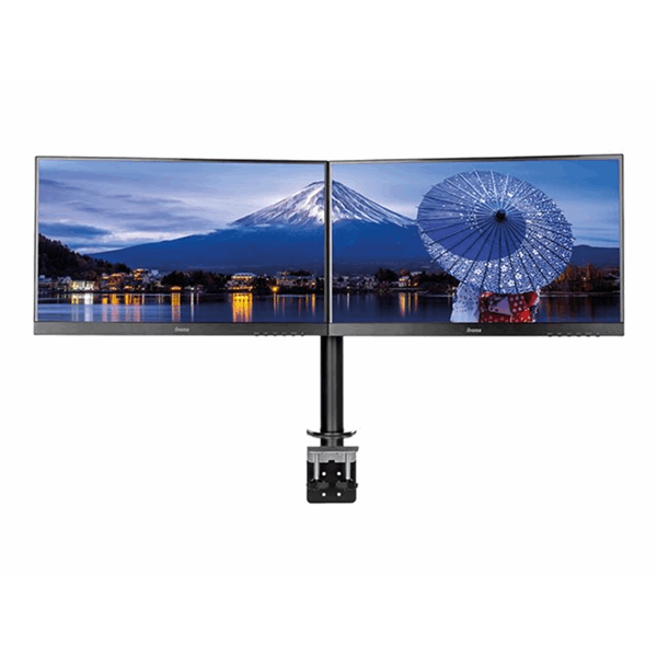 Flexible desk mount for dual monitor. Desk mount with clamp or grommet. Monitorsize 10~30i. VESA 75x Flexible desk mount for dual monitor. Desk mount with clamp or grommet. Monitorsize 10~30i. VESA 75x