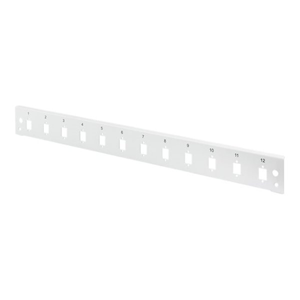 FO front panel, 1U, quick lock, 12x LC D