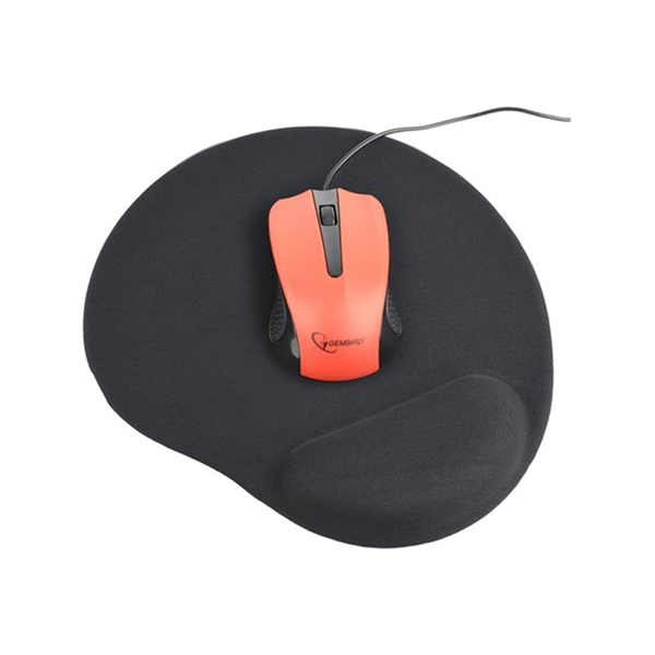 Gel mouse pad with wrist support black