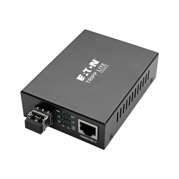 Gigabit Multimode Fiber to Ethernet Media Converter 10 100 1000 LC International Power Supply 850 nm 550M 1804.46 ft.