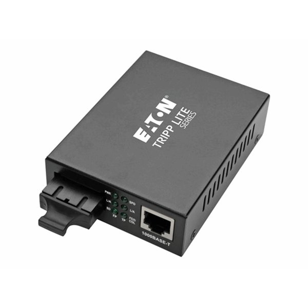 Gigabit Multimode Fiber to Ethernet Media Converter 10 100 1000 SC International Power Supply 850 nm 550M 1804.46 ft.