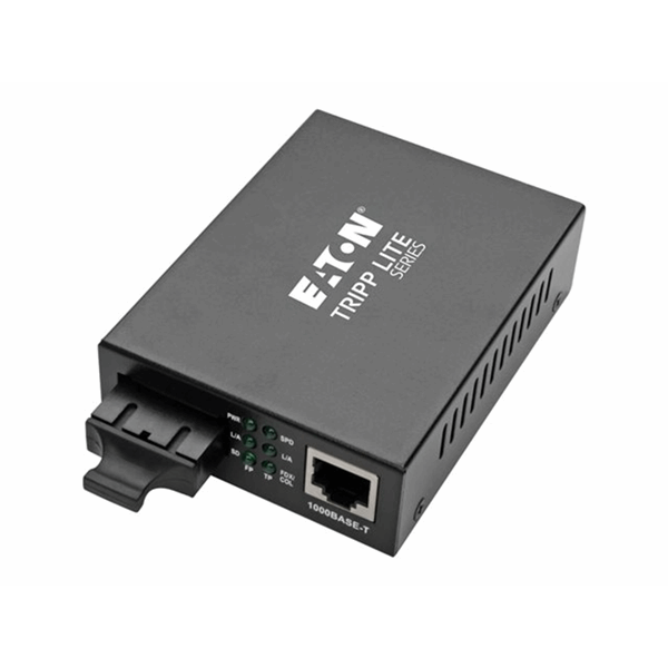 Gigabit Multimode Fiber to Ethernet Media Converter 10 100 1000 SC International Power Supply 850 nm 550M 1804.46 ft.