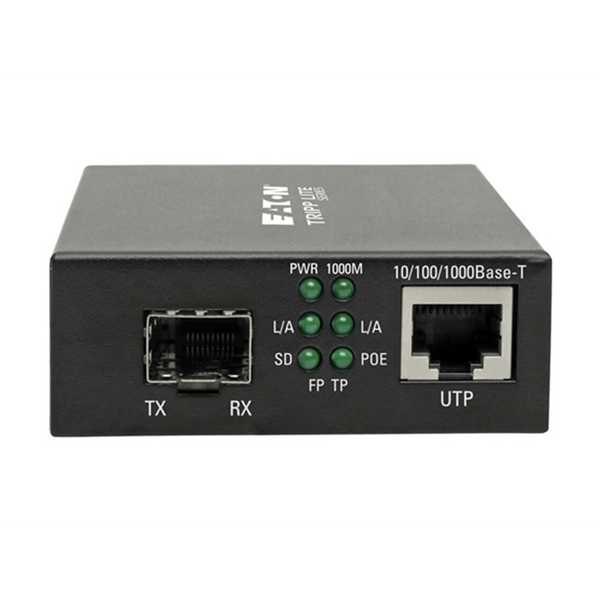 Gigabit SFP Fiber to Ethernet Media Converter POE+ International Power Cables 10/100/1000 Mbps