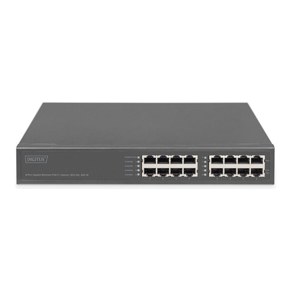 GigabitEthernet PoE+ InjectorHub 802.3bt