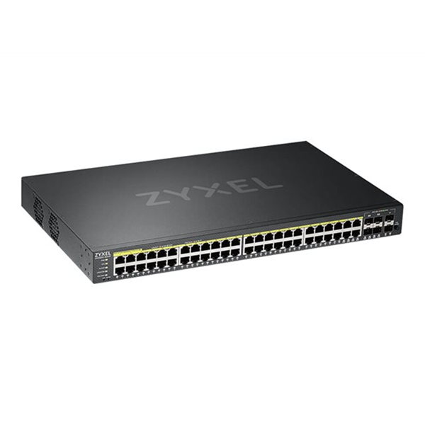 GS2220-50HP - EU region - 48-port GbE L2 PoE Switch with GbE Uplink (1 year NCCPro pack license bundled)