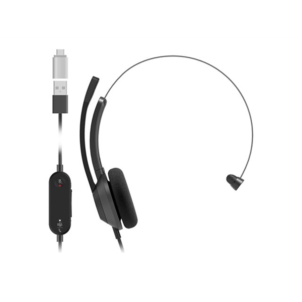 HEADSET 321 WIRED SINGLE CARBON BLACK