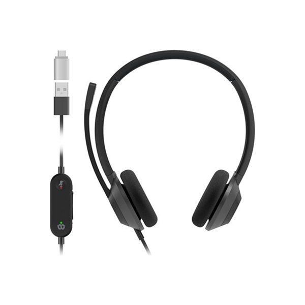 Headset 322 Wired Dual On-Ear Carbon