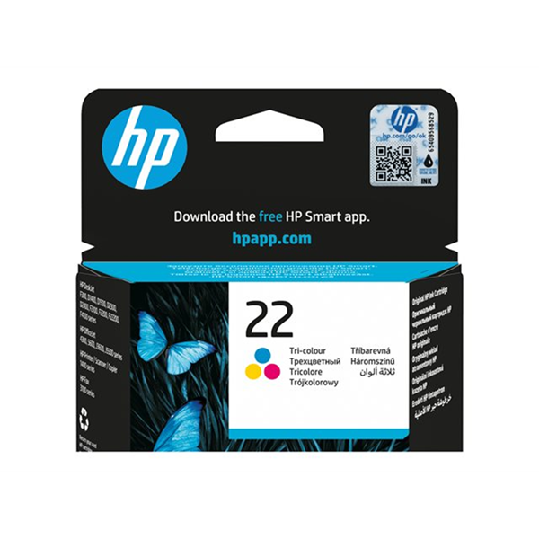 HP 22 TRI-COLOR ORIGINAL INK EN/RU/FR/PL