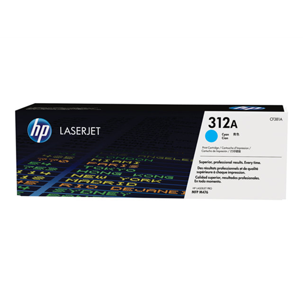 HP 312A originele toner cartridge cyaanstandard capacity 2.700 sheets 1-pack