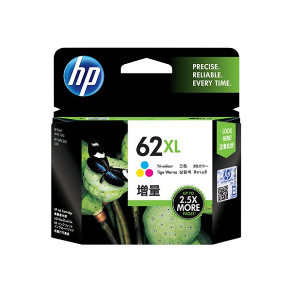 HP 62XL TRI-COLOR INK CARTRIDGE EN/RU/FR