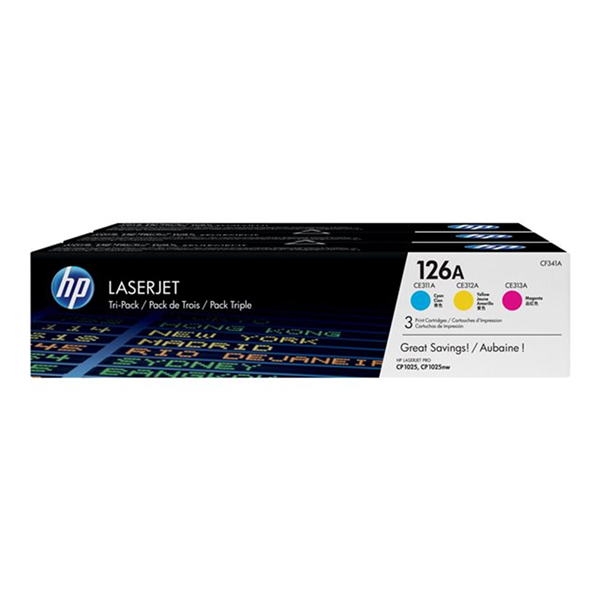 HP126A Color Tri-Pack LaserJet Toner