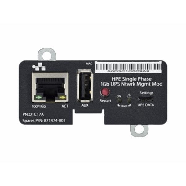 HPE Single Phase 1Gb UPS Ntwrk Mgmt Mod