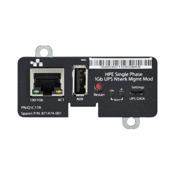 HPE Single Phase 1Gb UPS Ntwrk Mgmt Mod