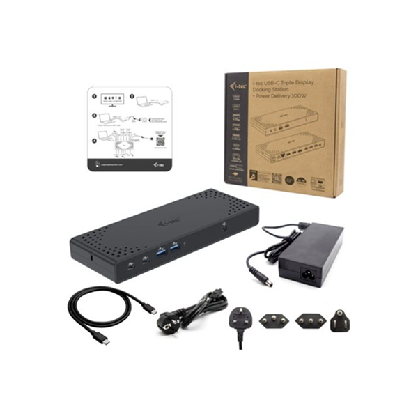 i-Tec - dockingstation - USB-C / USB4 / Thunderbolt 3 / Thunderbolt 4 - HDMI, 2 x DP++ - 1GbE