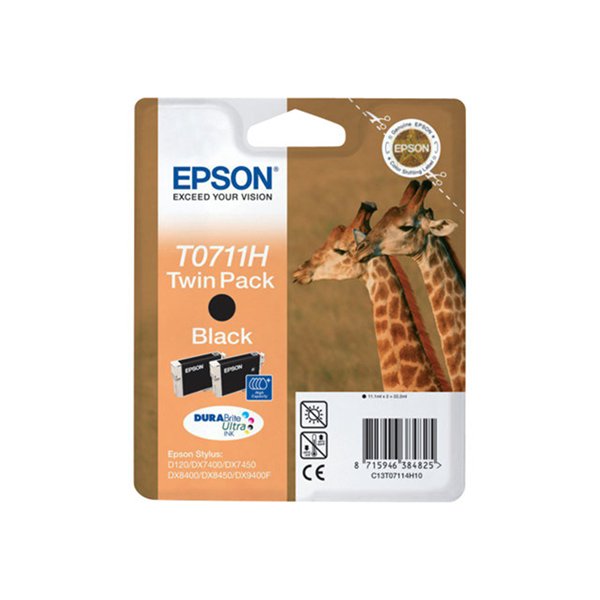 Ink/T0711H Giraffe 2x11.1ml BK