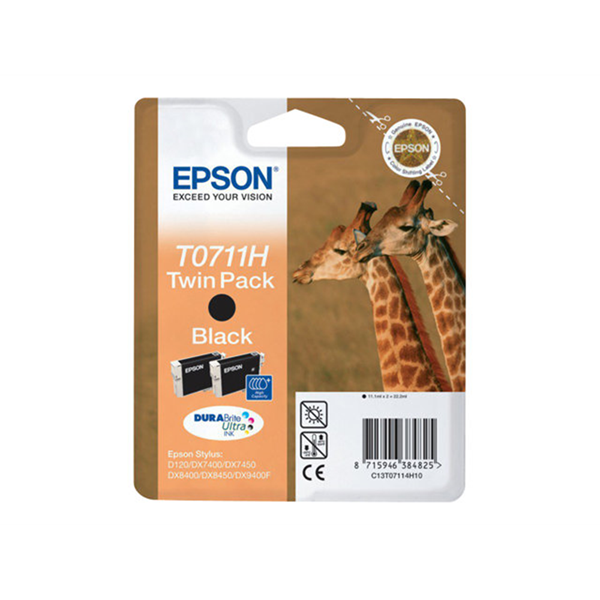 Ink/T0711H Giraffe 2x11.1ml BK