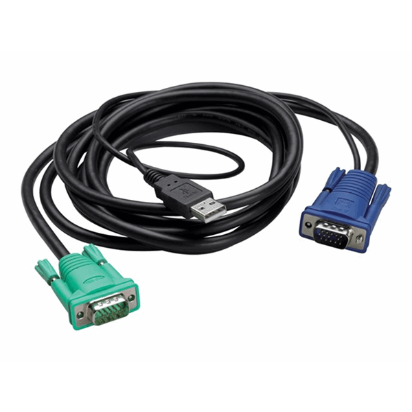 Integrated LCD KVM USB cable/12ft - 3m