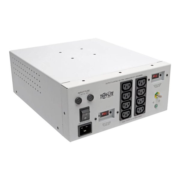 Isolator Series Dual-Voltage 115 230V 1800W 60601-1 Medical-Grade Isolation Transformer C20 Inlet 8 C13 Outlets