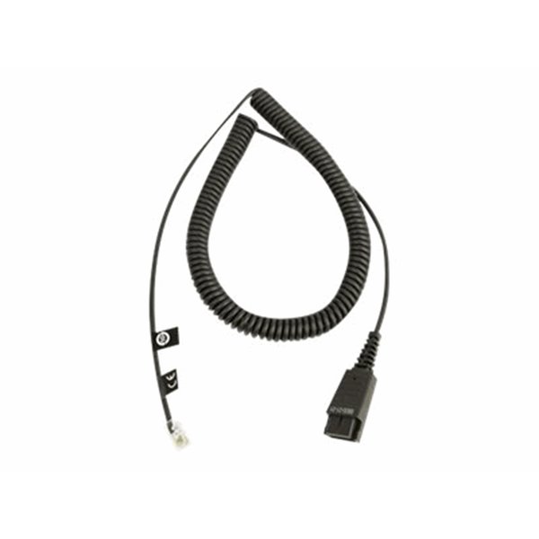 Jabra QD Cord to RJ10  coiled