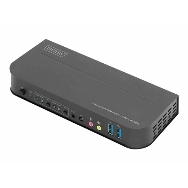 KVM Switch 2-Port 2xDP / 1x out 2x1DP DP