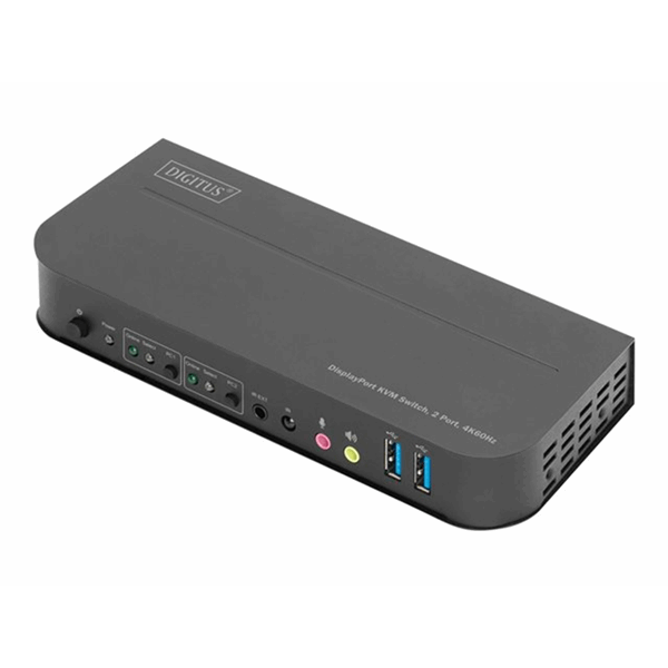 KVM Switch 2-Port 2xDP / 1x out 2x1DP DP