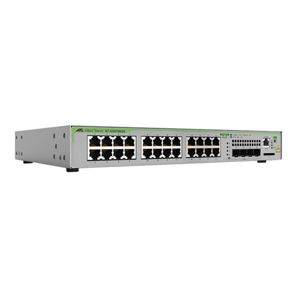L3 switch with 24 x 10/100/1000T PoE+ ports and  4 x 100/1000X SFP ports