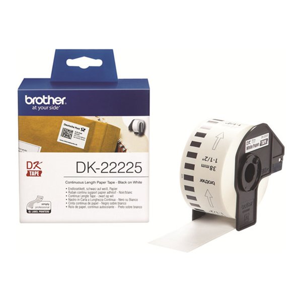 Label roll/white 38mm paper tape