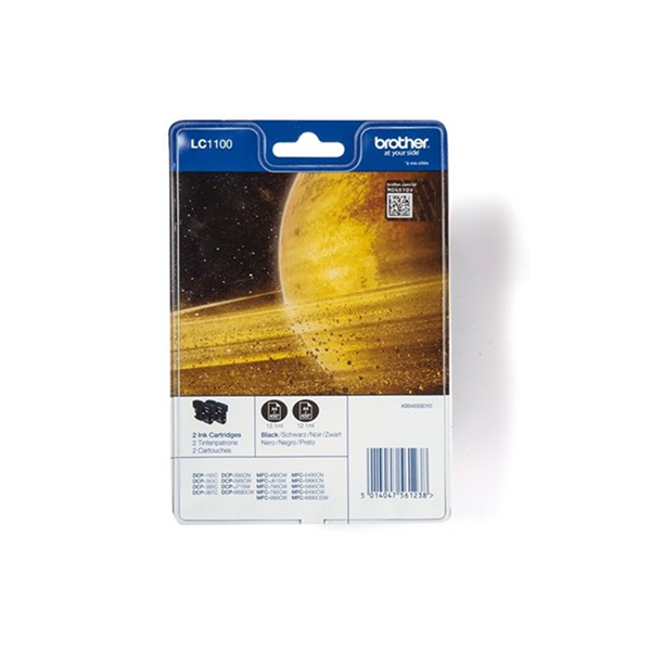 LC1100BKBP2 Black Ink Cartridge Twin Pac LC1100BKBP2 Black Ink Cartridge Twin Pac