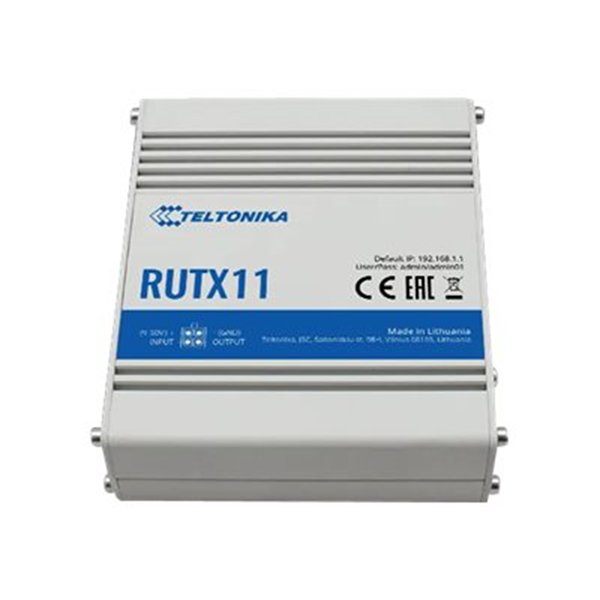 LTE Cat 6 cellular industrial router with four Gigabit Ethernet ports AC Wi-Fi Bluetooth LE and comes with remote management capabilities of RMS.